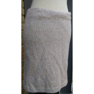 Ann Taylor 4 Buckle skirt metallic blush silver lined heavy winter pencil